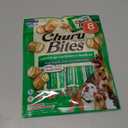 INABA Churu Bites for Dogs, Grain-Free, Soft/Chewy Baked Chicken Wrapped Churu Filled Dog Treats, 0.42 Ounces Each Tube | 24 Tubes Total (8 Tubes per Pack), Chicken with Tuna Recipe, Pack Of 6