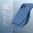 Magnetic for iPhone 13 Pro Max Case, Compatible with MagSafe, [Full Camera Protection][Screen Protector] Silicone Shockproof Protective Phone Case for iPhone 13 Pro Max 6.7", Lake Blue