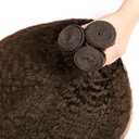 Chocolate Brown Human Hair Bundles Kinky Straight 10 12 14 Inch Yaki Wave Color 4 Bundles Huam Hair Extension Dark Brown Unprocessed Brazilian Virgin Double Weft 300G Total