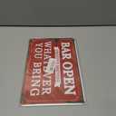 VSIIKO Bar Open and Cheers Funny Metal Tin Sign Home Bar Signs for Man Cave Coffee Small Vintage Wall Decor for Men 8x12 Inch2pcs