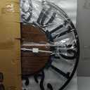 1st owned Large Wall Clock for Living Room Decor- 32" Decorative Antique Silent Little Ticking Battery Operated,Black Metal,Wood Clocks for Farmhouse,Dining Room,Bedroom,Kitchen - Arabic Numerals