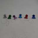 Mini Birthday Party Hats for Stuffed Animals Toys Tiny Cone Party Hats with Pom Poms Glitter Party Hat Bulk 6 Pcs