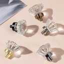 Glass Cabinet Knobs 16 Pack Crystal Vintage Knob for Kitchen Closet Dresser Cupboard Wardrobe, Clear Cabinets Hardwares Unique Decor Accessories with Screws Washers, Polished Chrome