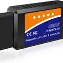 OBD2 Bluetooth Scanner for iPhone iOS Android Windows Car Code Reader Enhanced Auto Diagnostic Scan Tool Odb2 OBDII Adapter Check Engine Light Live Data Reset Vehicle Performance Test Exclusive APP (Black&Orange)