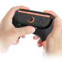 CUIYKAI 2 Pack Grips Kit Compatible with Nintendo Switch2 for Joy Con, One-Touch Quick-Release Design, Wear-resistant Handle Kit for Switch2 Joy Cons Controller, 2 Pack (Red and Blue)