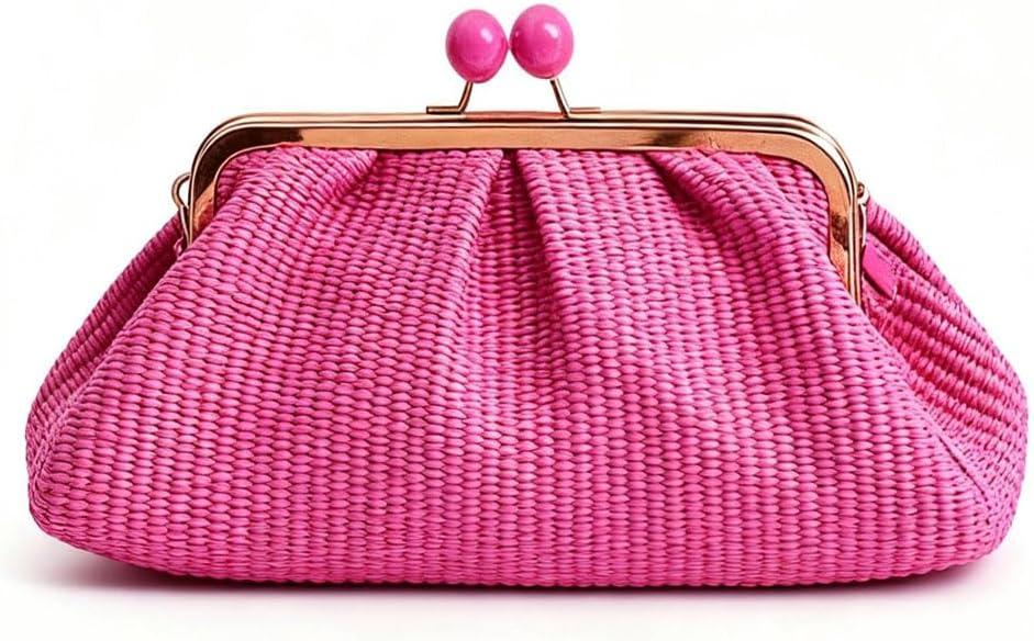 Straw Clutch Purse for Women, Classic Beach Clutch,Woven Summer Bag, Dumpling Wicker Handbag for Summer Daily & Vacation Use | summer