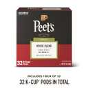 Peet's Coffee, Dark Roast Decaf Single Serve Coffee Pods, 100% Arabica Coffee - Decaf House Blend 32 Count (1 Box of 32 Pods)
