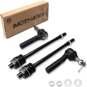 4Pcs Heavy-Duty Front Inner Outer Tie Rod End Kit for 1999-2007 Chevy Silverado GMC Sierra 1500 2500, Fits ES3493 ES3488, Premium Steering Parts for Restore Tight Steering & Eliminate Wobble