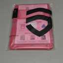 INFILAND Case for iPad 9th/8th/7th Generation 2021/2020/2019 10.2 inch Glitter Clear, Shockproof Protective Cute iPad 7/8/9 Gen Cover with Stand, Pencil Holder for Kids, Girls, Women (Pink)