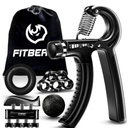 FitBeast Grip Strengthener Forearm Strengthener Hand Grips Strengthener Kit - 4 Pack Adjustable Resistance, Black