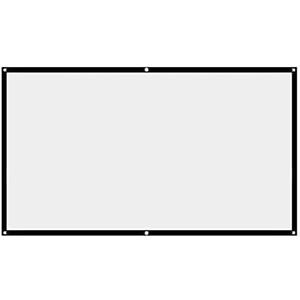 Projector Screen, White Projector Screen, 16:9 No Crease Home Theater Foldable Projection Screen 60"|72"|84"|100"|120"|150"