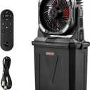 VEVOR Misting Fan, More than 2700RPM Motor Mister Fan, Mister Cooling Fans with 2.38 gal Water Tank, 10000mAh Battery, 4-Speed Wind & 5 Lighting Modes, Water Cooling Fans for Indoor, Outdoor, Patio