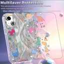 Compatible with iPhone 15 Case,with [Soft Slim][Camera Protection] Cute Kawaii Shiny Aesthetic Phone Cover Anti-Yellowing Shockproof Protective Cover for Women Girl-Dinosaurs