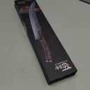 Butcher Breaking Knife for Meat Cutting, 10.5 Inch Japanese Style Curved Carving Knife with Wooden Full Tang Handle, Damascus Pattern, Razor Sharp Cimiters with Gift Box, Birthday Gift for Men