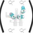 CHIHIOL W10599356 W10509710 Washer Water Valve Replacement Compatible with Whirlpool Front Load Clothes Washing Machines Fill Valve with 2 Hoses