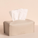 OLETHA Aesthetic Rectangle Tissue Box Cover, Medium Flat Box Tissues Holder Rectangular, Light Taupe