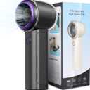 2 x Portable Handheld Turbo Fan, 1-100 Speed Hand Fan with Air Turbo Tech and Digital Display, 13000 RPM Rechargeable for Outdoor Activities,Travel,Working (Grey)