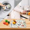 Butterfly Red Tulip Wildflower Dish Drying Mats for Kitchen Counter, 18x24 inch Drying Dishes Absorbent Microfiber Dish Drainer Mat Rack Pad Fast Dry (Mult1)