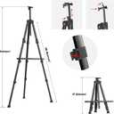 Easels for Painting Canvas, Aredy 66" Art Easel for Drawing, Portable Painting Easel Stand, Metal Table Top Easel