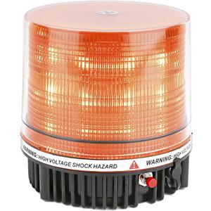 LE-JX Amber Wireless Rotating Beacon Orange Battery Led Strobe Warning Light Roof Top Plow Hazard Flash Emergency Mail Lights 12 V with Magnetic Base Mount and Rechargeable Plug (Yellow, 18 LED)