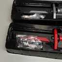 2 Pcs 31.5-inch Iridescent Lightsaber Blade with Hit-Sensitive Sound and Fog Effect | Type-C Charging | Perfect for Rave Parties, Cosplay, and Showcases (Black & Red Dual Pack)