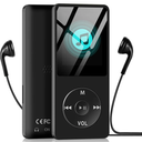 MP3 Player with Bluetooth 5.0, 1.8 inch Screen Portable Music Player with HD Speaker, HiFi Music Supports FM Radio, Voice Recorder, Supports Expanded Up to 128GB(Black, 32GB)