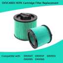 DXVC4003 HEPA Cartridge Filter Replacement Fit for DEWALT 4 Gallon Wet Dry Vacuum Cleaners, Washable and Reusable Compatible with DXV04T, DXV05P, DXV05S, DXV08S, DXV06G (2 Pack)