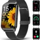 Fitness Tracker Watch for Women Men, Step Counter Compatible with iPhone Android, IP68 Waterproof Activity Tracker with Sleep Monitor, 110+ Sports Pedometer (ObsidianBlack, 1.57)