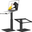 Laptop Stand for Desk, Ergonomic Aluminum Laptop Stand Adjustable Height from 7-15", Sitting and Standing Laptop Riser for 10-17" Notebook