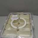 Dingerjar Divided Serving Tray with Lid and Handle - Snackle Box Charcuterie Container for Portable Snack Platters - Clear Organizer for Candy, Fruits, Nuts, Snacks - Perfect for Party, Entertaining (White)