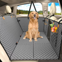 Lekereise Back Seat Extender for Dogs - Dog Car Seat Cover for Back Seat, 2025 Upgraded Material, Universal Fit Sedan/ SUV/ Truck, Waterproof Non-Slip Hard Bottom, Split Design & Holds 400lbs, Grey