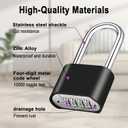 2pcs Combination Lock, 4-Digit Heavy Duty Combo Lock, Combination Padlock Outdoor Waterproof Gate Locks for Outdoor Fence, Locker, Sheds, Gym, Gate Hasps (2pcs, Long Shackle)