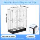 8-Slot Clear Acrylic Booster Pack Dispenser, Card Organizer with Black Base, Fits 280+ Booster Packs, 4mm Thick Display Holders for Sports, Trading Collector Cards
