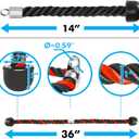 A2ZCARE Deluxe Tricep Rope Cable Attachment, 27 & 36 Inch Rope Length, Non-Slip & Easy to Grip with Snap Hook for Gym & Home Workout
