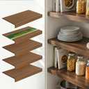 Wire Shelf Covers, Bamboo Wire Rack Covers (4PCS, 22" W x 16" D) Walnut