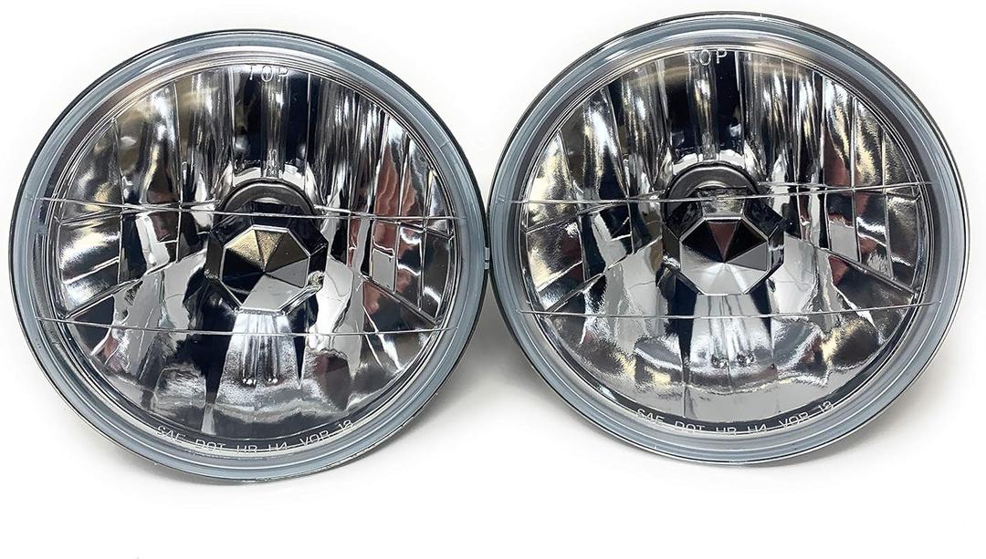 Geniune Glass 7 inch Round Crystal Diamond clear headlights Wrangler LJ H2 Fj JK TJ YJ par56,H6024 H6017 H6014 H6015