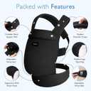Momcozy Breathable Mesh Baby Carrier, Ergonomic and Lightweight Infant Carrier for 7-45lbs with Enhanced Lumbar Support, All Day Comfort for Hands-Free Parenting, Air Mesh-Black