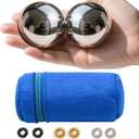 1.5-inch Stainless Steel Chiming Baoding Balls  Hand Exercise & Meditation Tools for Stress Relief, Office or Home Use (1.5inch)