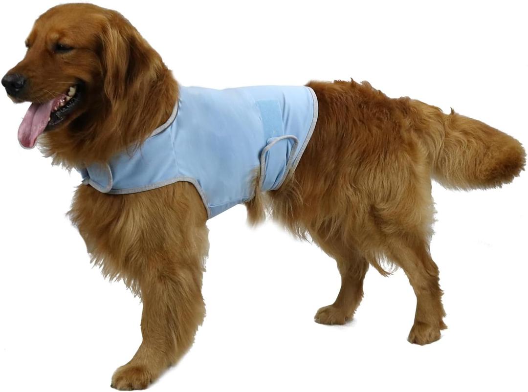 Thunder Jacket for Dogs Anxiety Relief, Dog Anxiety Vest Calming Care for Separation, Thunderstorm, Travel, Fireworks, Vet Visits (Blue L)