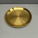 Round Brass Tray,Small Gold Decorative Tray Metal Storage Organizer Tray for Modern Home,Matte Brass Finish (23cm/9.1inch)