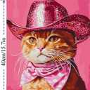 2 x Canrichshop Cowboy Cat Paint by Numbers Kit for Adults,DIY Acrylic Painting by Numbers Kits Beginner No Framed,Easy Disco Adult Paint by Number on Canvas for Decor 16x20inch