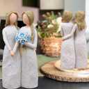 Best Friend Birthday Gifts for Women Friendship, Sister Birthday Gifts, Bestie Friendship, Hand-Painted Resin Figurine (Blue)