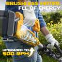 Cordless 2-in-1 Tiller Cultivator & Weed Wacker Compatible with Dewalt 20V Battery (Tool Only), 500RPM Ecarke Electric Garden Tiller String Trimmer, 9" Tilling Width 9.4" Depth for Soil Cultivation