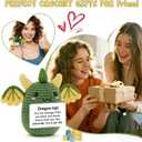 Inspirational Gifts for Women,Cute Mini Crochet Dragon with Affirmations Cards for Home/Office Decor, DragonGifts for Him Her,Motivational Gifts for Birthday Holiday Friends Coworkers