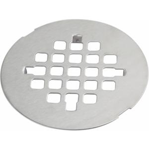 Brushed Nickel Snap-in Shower Floor Drain Cover,Hidrop 4-1/4" OD Round Shower Strainer Grid, Easy-to-Install Replacement Cover Stainless Steel