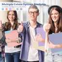 100 Packs File Folders Letter Size, 8.5 x 11 Colored File Folders 1/3 Cut Tab for Easy Labeling, for Home, Office, School Filing