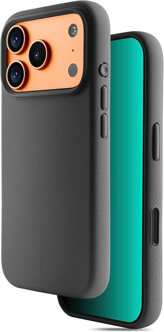 TineeOwl for iPhone 17 Pro Magnetic Case, Camera Control Button, Compatible with MagSafe, TPU, Minimalist, Slim/Thin, Grippy - Dune Series (Almost Black, iPhone 17 Pro)