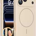 Miracase Magnetic for iPhone 17 Pro Max Case, Compatible with MagSafe, Integrated Silicone Camera Control Cover, 3.0mm Thicken Shockproof Drop Protection Phone Case for 17 ProMax, Sand