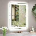 24x32 LED Bathroom Mirror with Lights, Super Bright Front & Backlit Vanity Mirror for Wall, Anti-Fog & Memory Smart Mirror, 5mm Shatter-Proof Tempered Glass, ETL Listed, Vertical/Horizontal