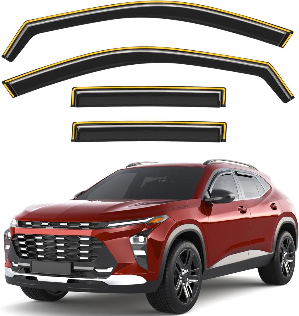 in-Channel Window Rain Guards for Chevy Trax 2024 2025 2026 | Extra Durable, Window Deflectors, Window Visors, Vent Shades, Vent Visors, Accessories